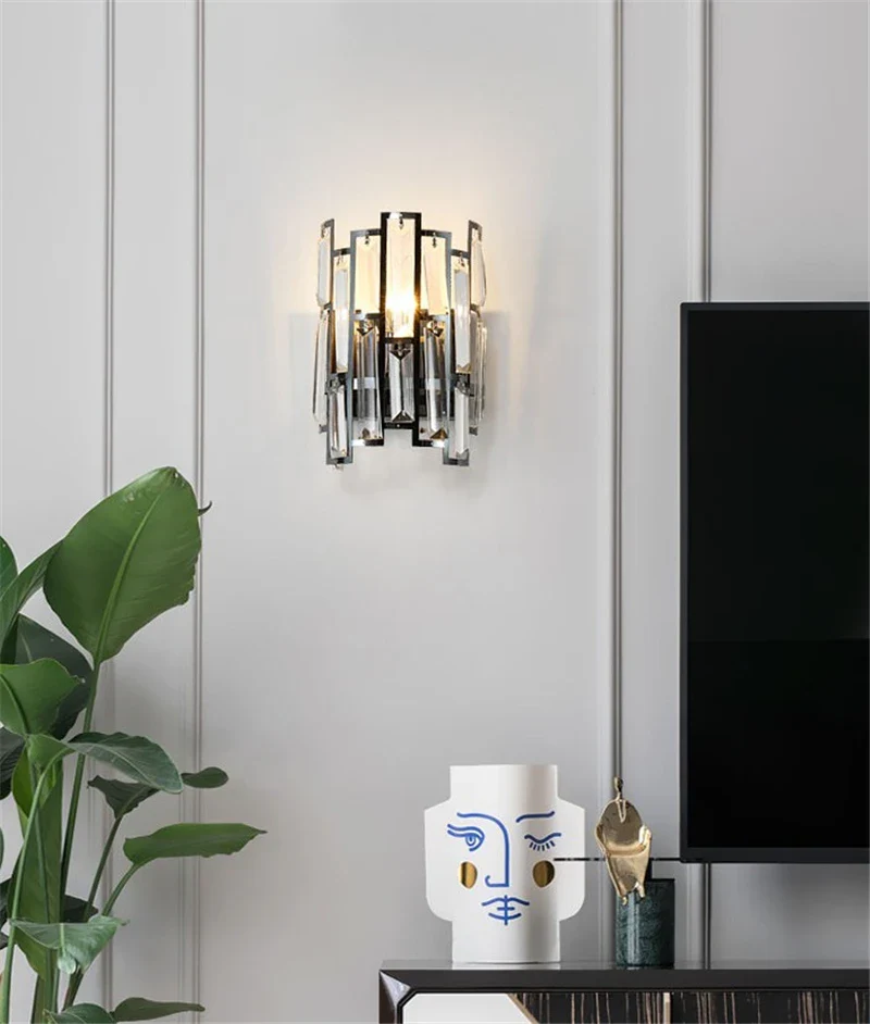 applique murale moderne en cristal pour décoration intérieure élégante - Image 3