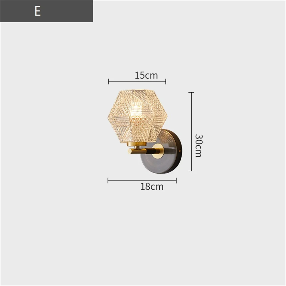 applique murale moderne en cuivre et verre à led décorative - Image 7