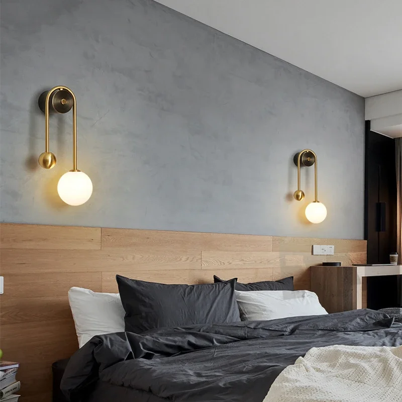 applique murale moderne en verre avec abat-jour led décoratif - Image 3