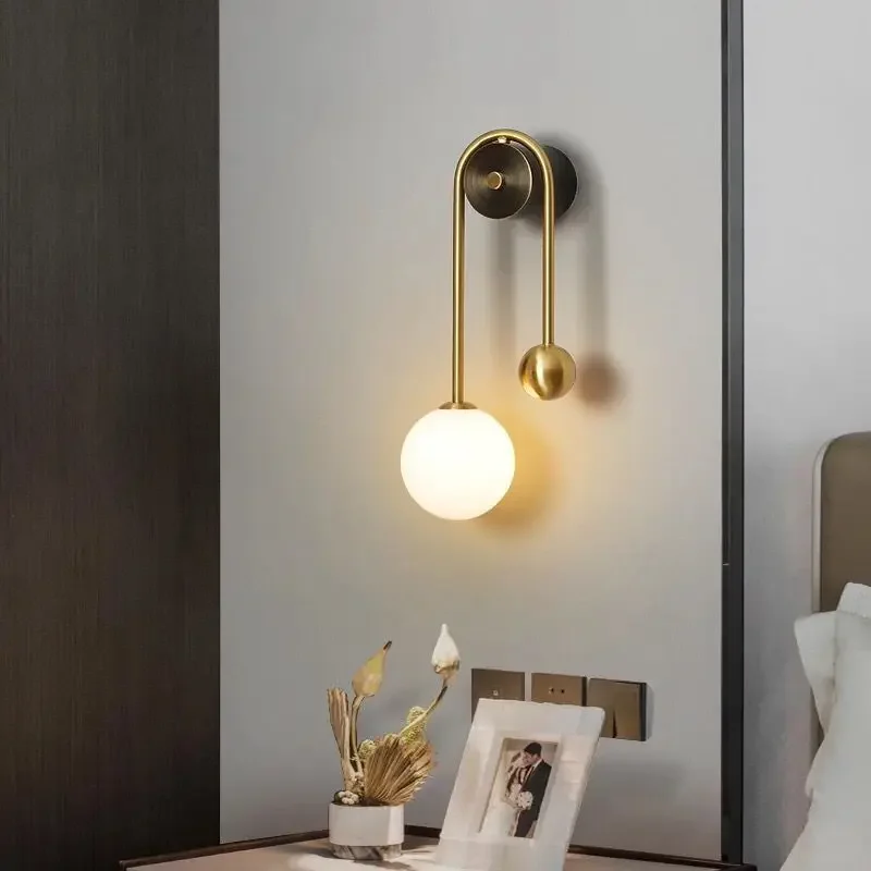 applique murale moderne en verre avec abat-jour led décoratif - Image 4