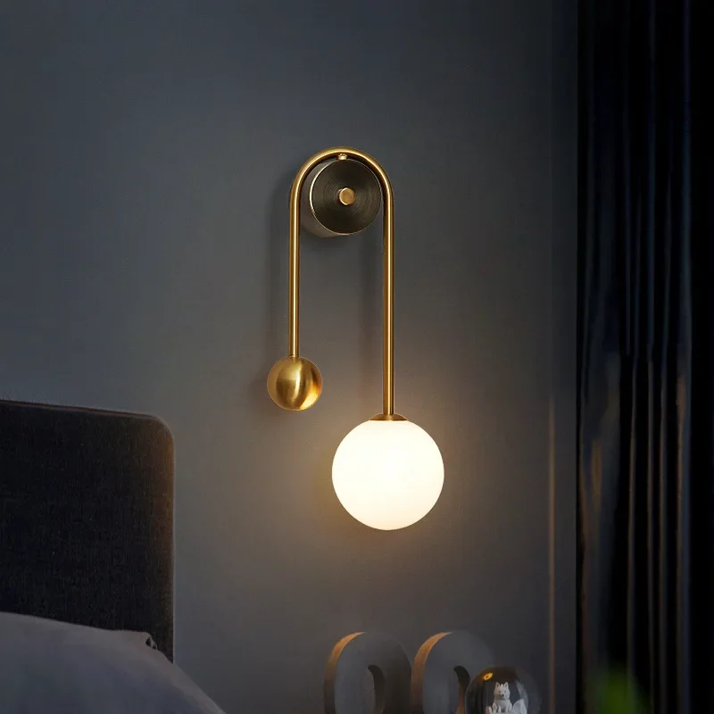 applique murale moderne en verre avec abat-jour led décoratif - Image 6