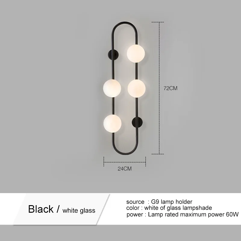 applique murale moderne en verre blanc pour décoration intérieure - Image 9