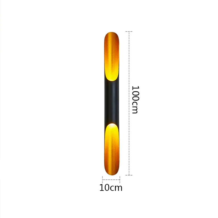 Applique murale moderne lampe applique LED haut vers le bas en aluminium tuyau aile 2 lumières noir doré nordique applique luminaire - Image 8