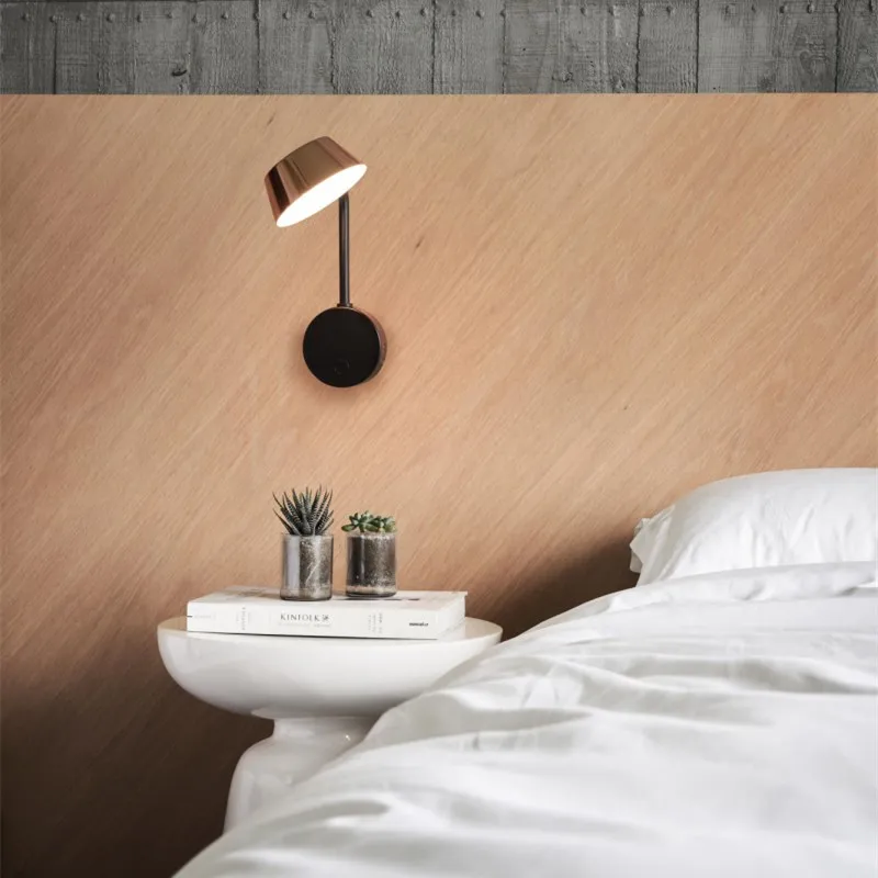 applique murale moderne rotative avec interrupteur en aluminium éclairage intérieur - Image 6