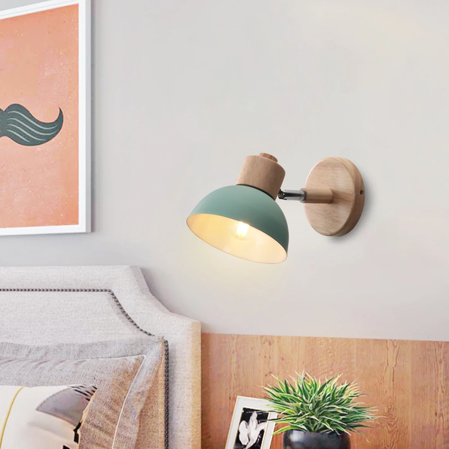 applique murale nordique en bois style mignon et moderne - Image 3