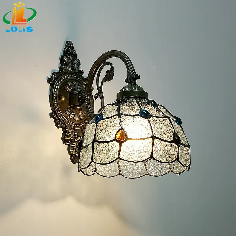 applique murale nordique en forme de queue de paon style tiffany - Image 3