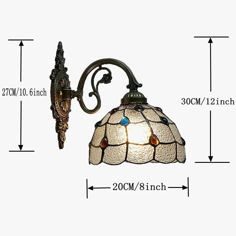 applique murale nordique en forme de queue de paon style tiffany - Image 4