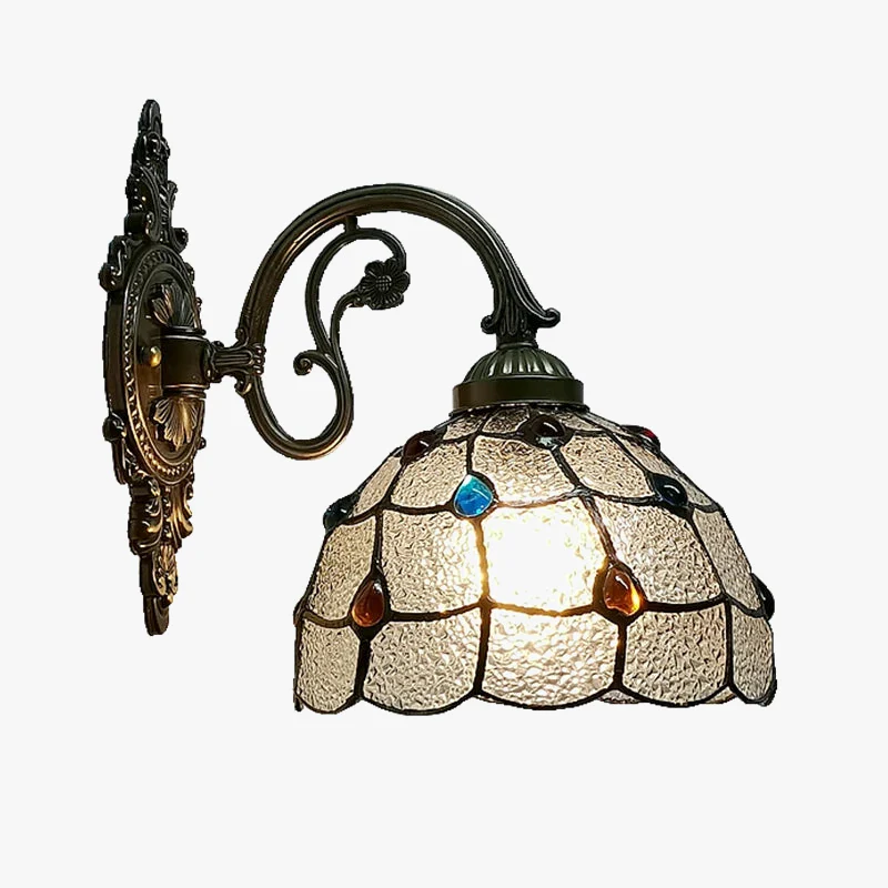applique murale nordique en forme de queue de paon style tiffany - Image 5