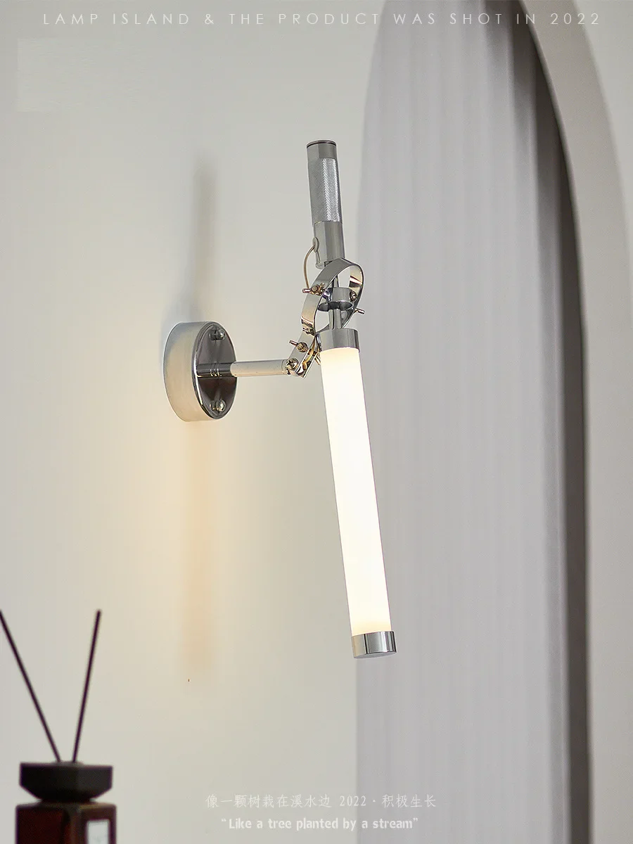 applique murale nordique en métal style industriel avec abat-jour led - Image 2