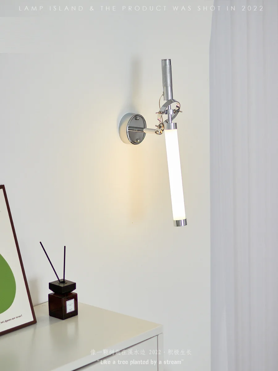 applique murale nordique en métal style industriel avec abat-jour led - Image 3