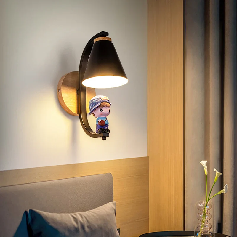 Applique murale nordique enfants princesse appliques pour enfants chambre lampe moderne applique murale décoration Loft salon mur + lampes - Image 6
