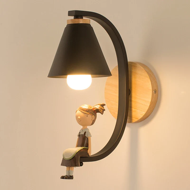Applique murale nordique enfants princesse appliques pour enfants chambre lampe moderne applique murale décoration Loft salon mur + lampes - Image 9