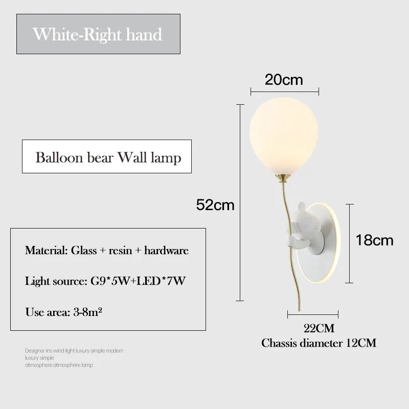 applique murale ours en ballon pour chambre d'enfant - Image 10