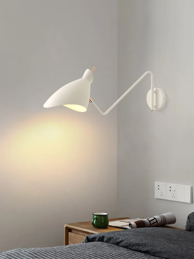 applique murale réglable à bras long design créatif LED