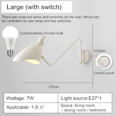 applique murale réglable à bras long design créatif LED - Image 10