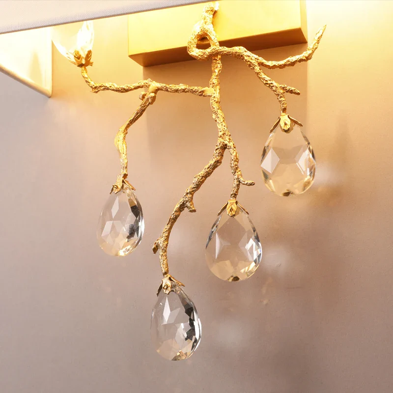 applique murale rétro en cristal doré pour intérieur moderne - Image 5