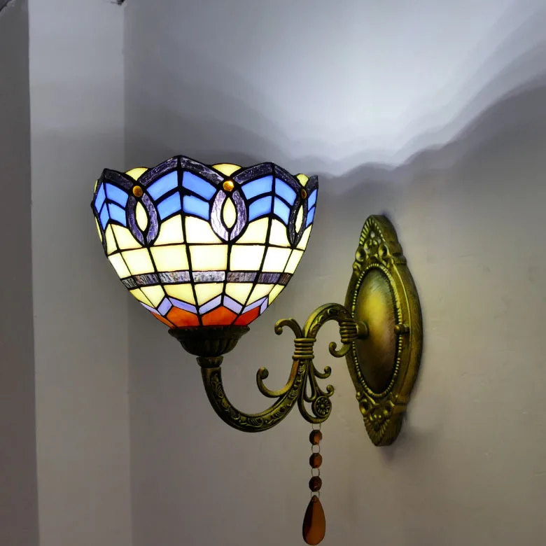 applique murale rétro méditerranéen led baroque tiffany - Image 12