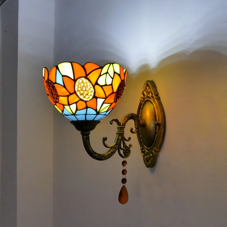 applique murale rétro méditerranéen led baroque tiffany - Image 4