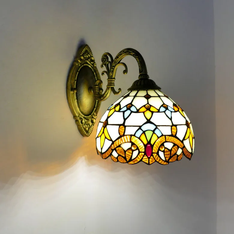 applique murale rétro méditerranéen led baroque tiffany - Image 5