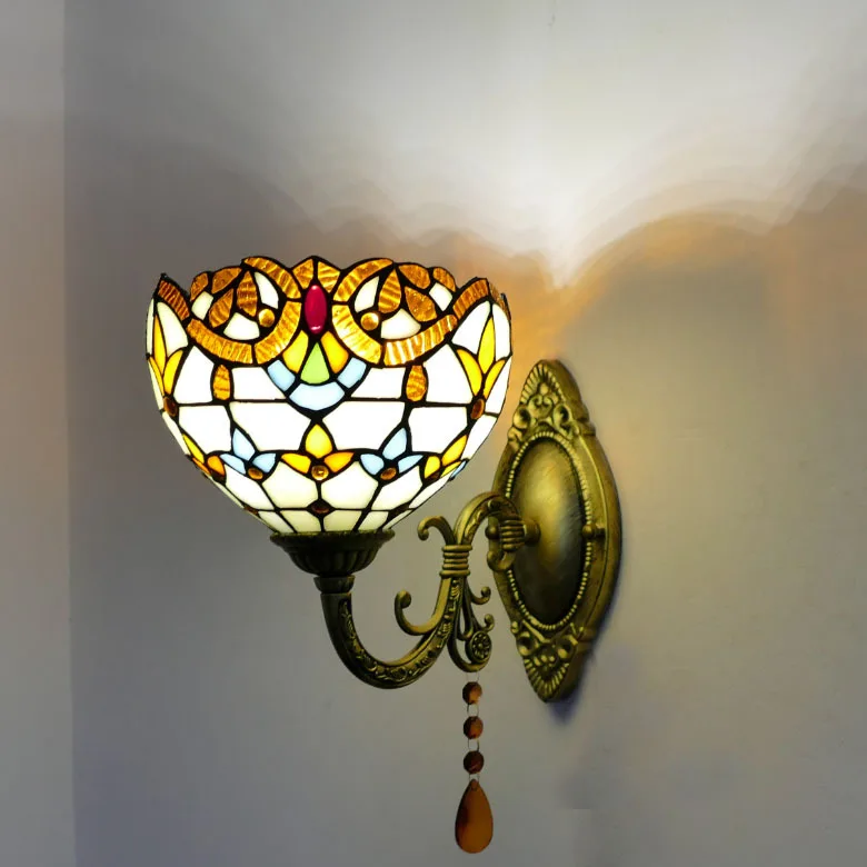 applique murale rétro méditerranéen led baroque tiffany - Image 6