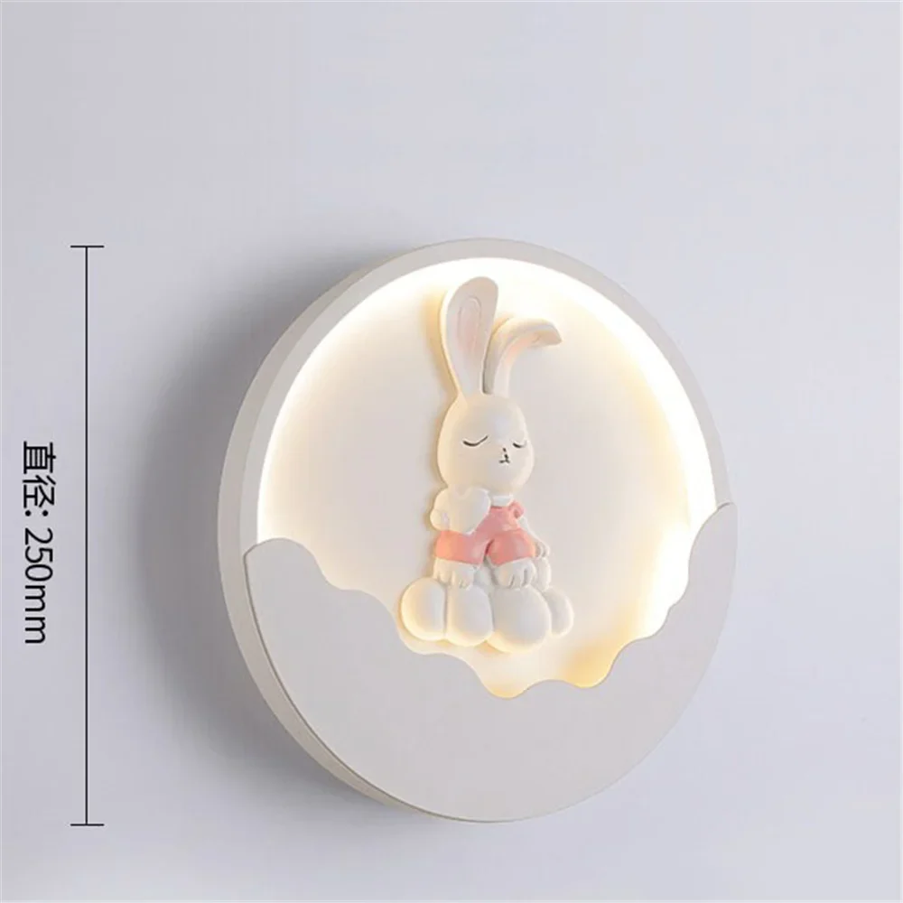applique murale ronde led ours et lapin pour enfants - Image 7