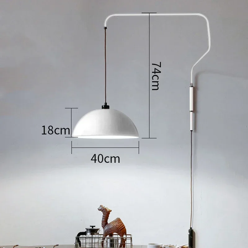 applique murale rotative design en fer luxe rétractable - Image 8