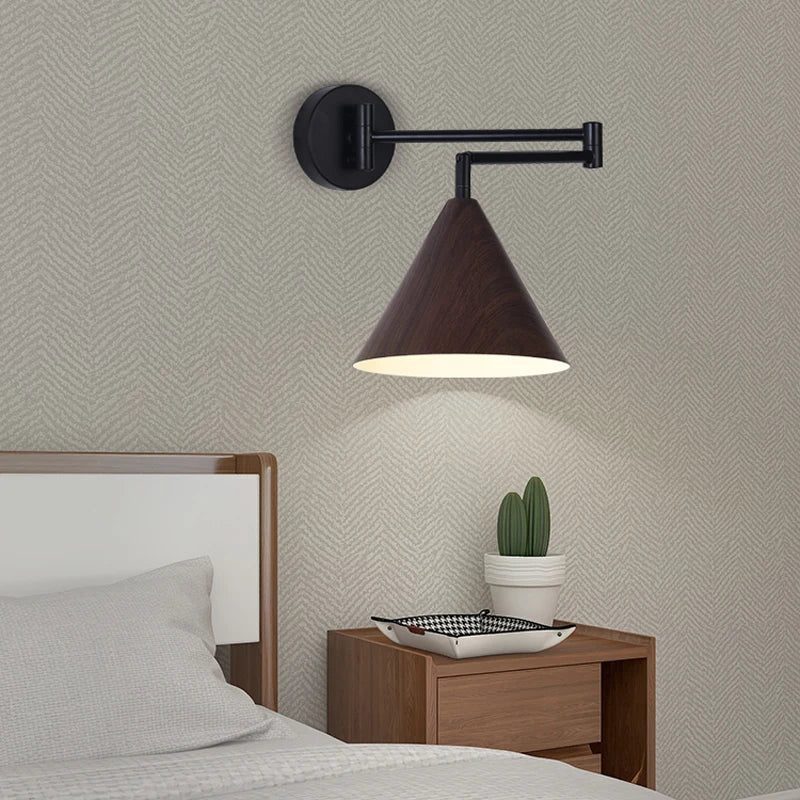 applique murale rotative en bois pour décoration intérieure moderne - Image 6
