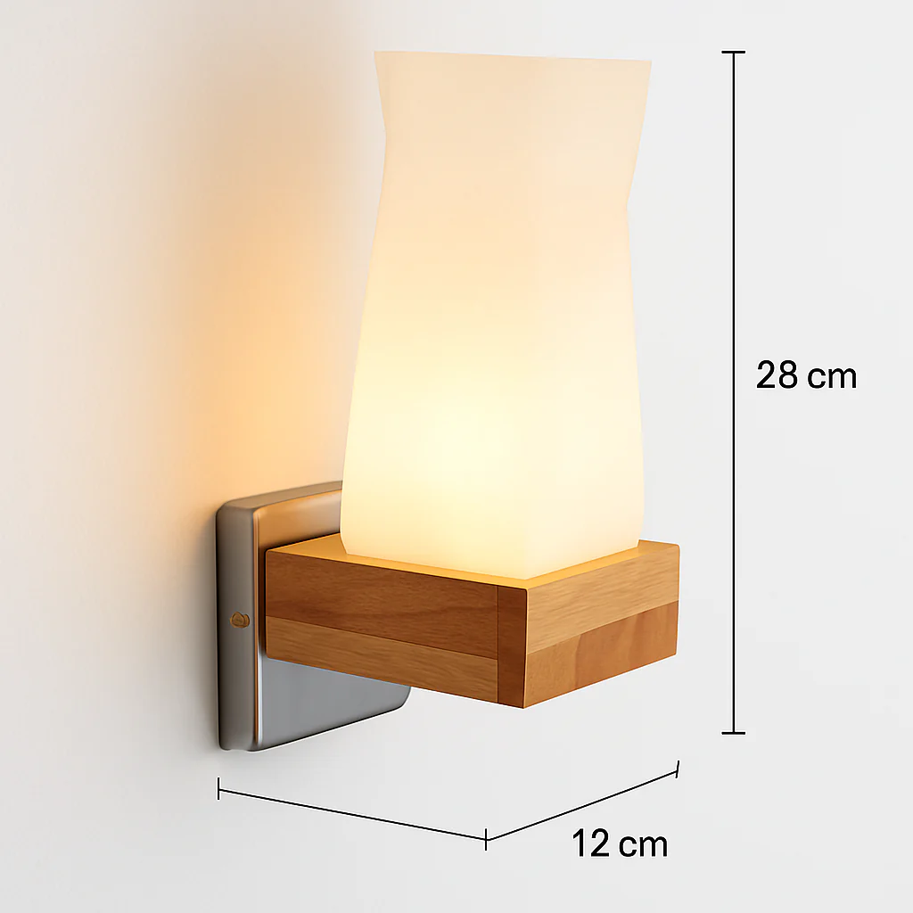 applique murale scandinave en bois et verre pour décoration intérieure - Image 11