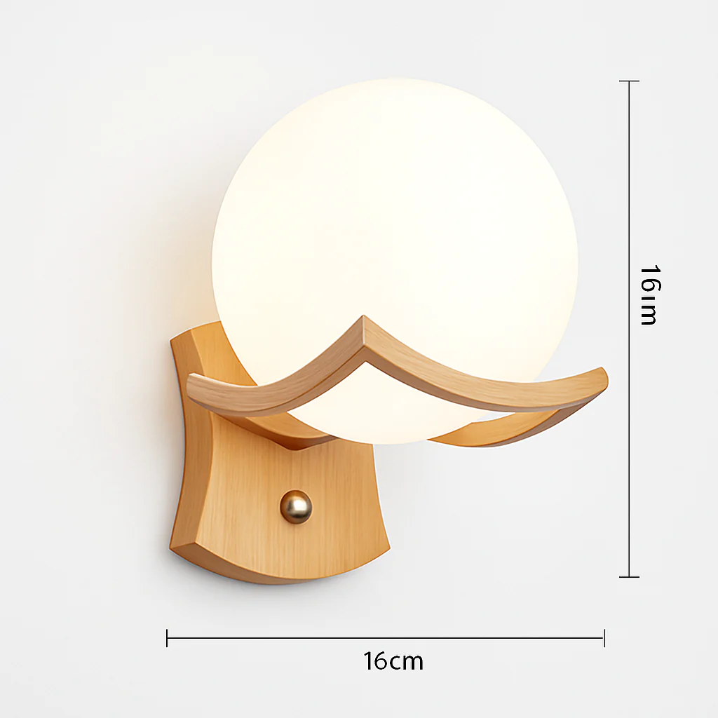 applique murale scandinave en bois et verre pour décoration intérieure - Image 12
