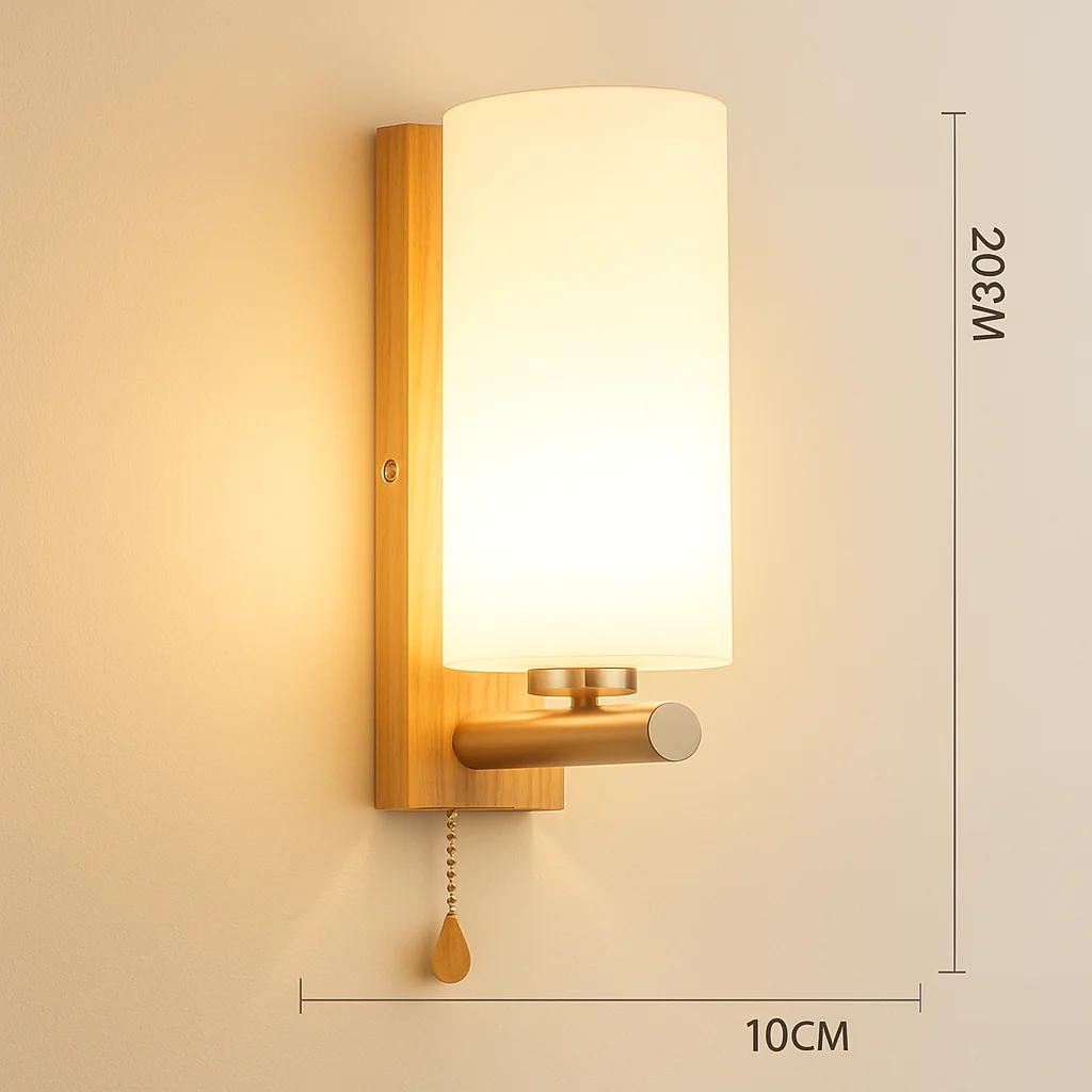 applique murale scandinave en bois et verre pour décoration intérieure - Image 13