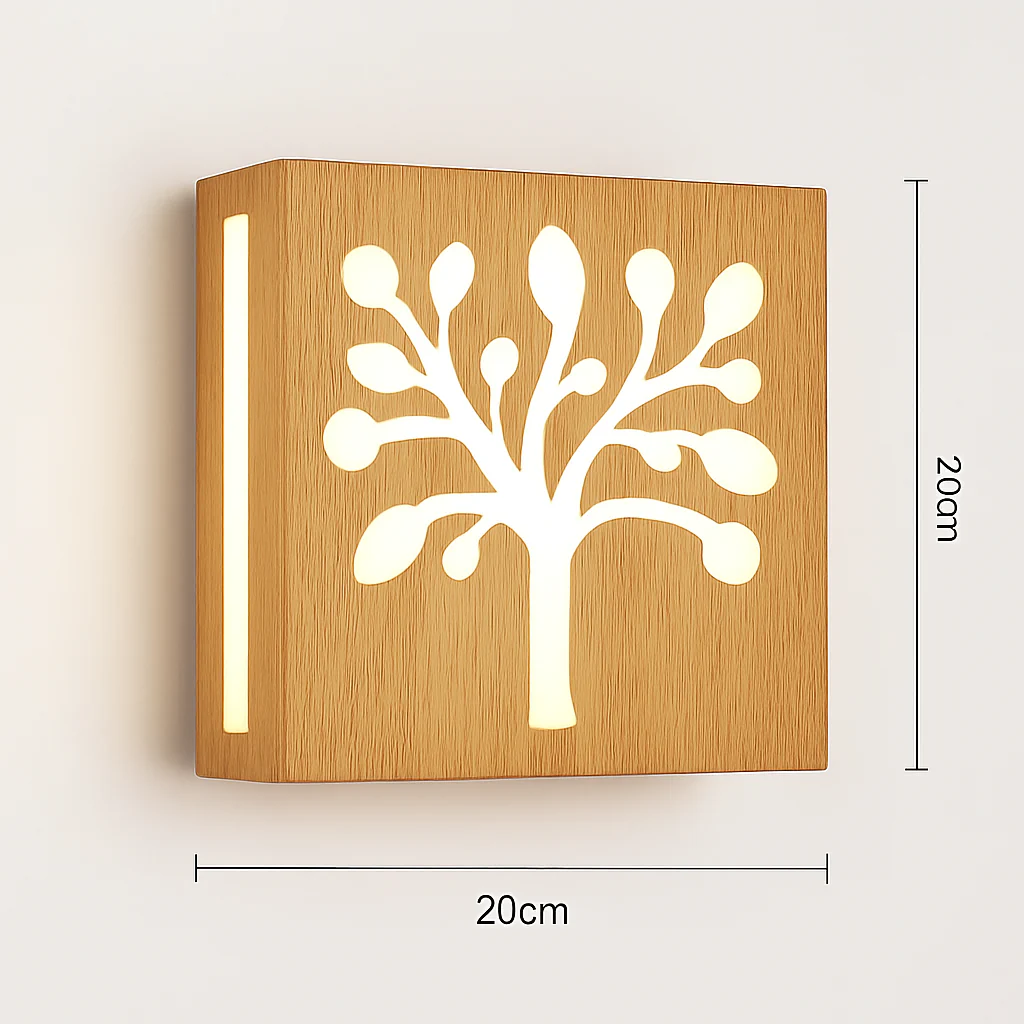 applique murale scandinave en bois et verre pour décoration intérieure - Image 14