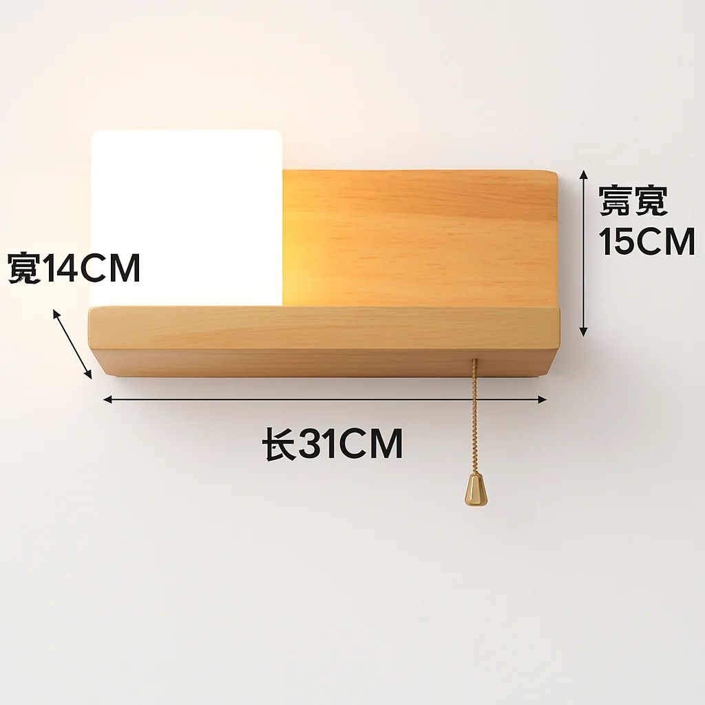 applique murale scandinave en bois et verre pour décoration intérieure - Image 15