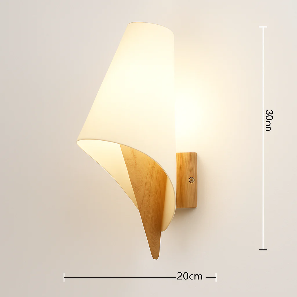 applique murale scandinave en bois et verre pour décoration intérieure - Image 17