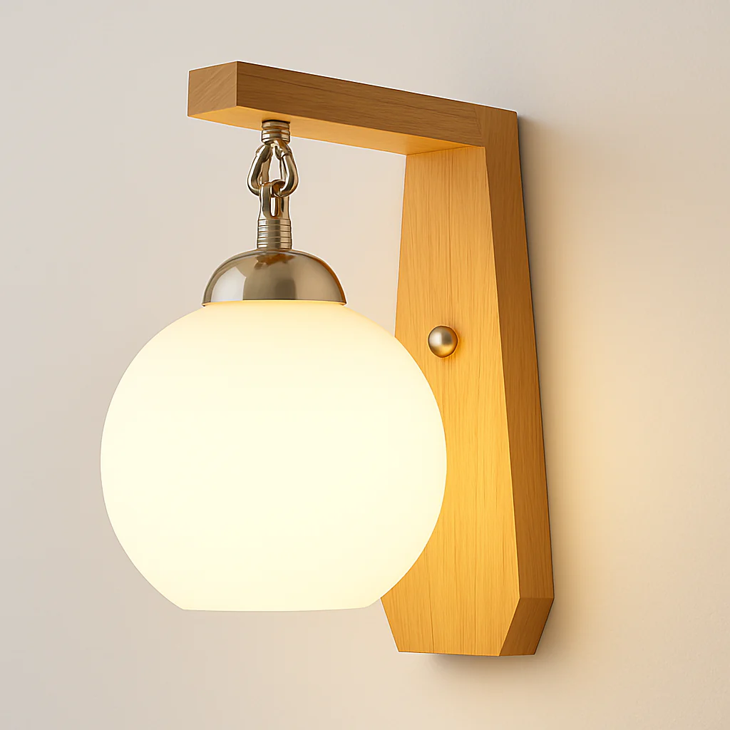applique murale scandinave en bois et verre pour décoration intérieure - Image 19