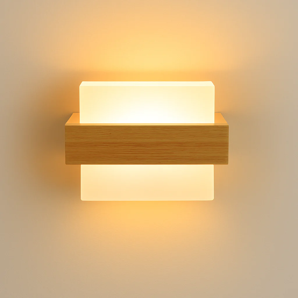 applique murale scandinave en bois et verre pour décoration intérieure - Image 5