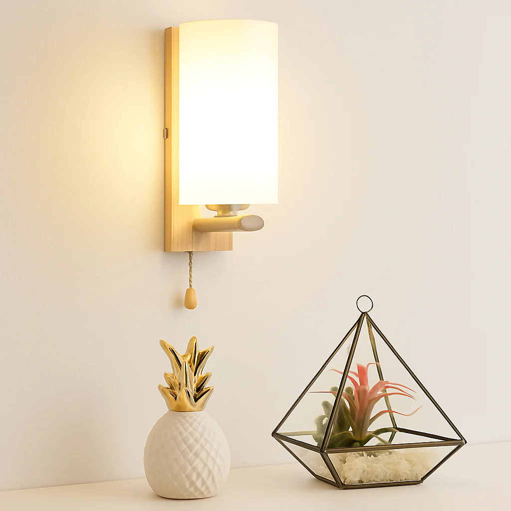 applique murale scandinave en bois et verre pour décoration intérieure - Image 6