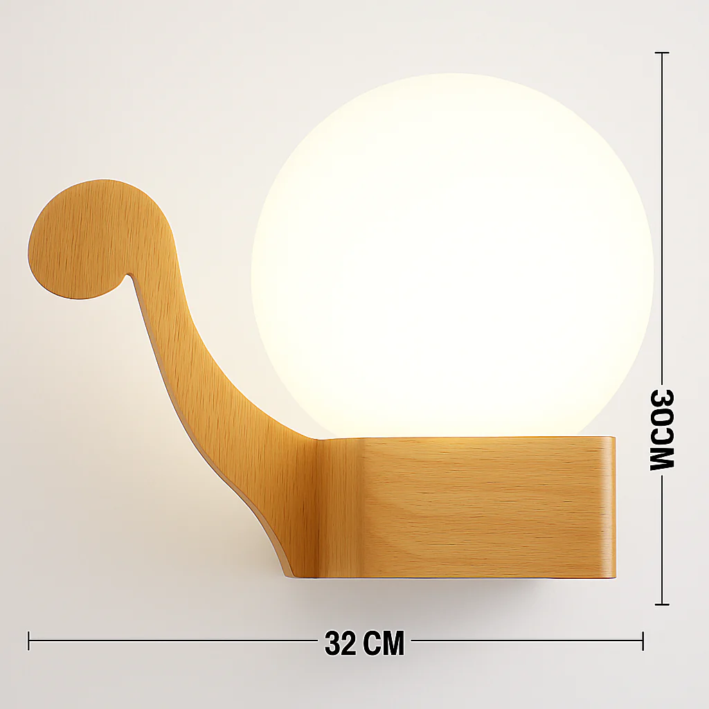 applique murale scandinave en bois et verre pour décoration intérieure - Image 9