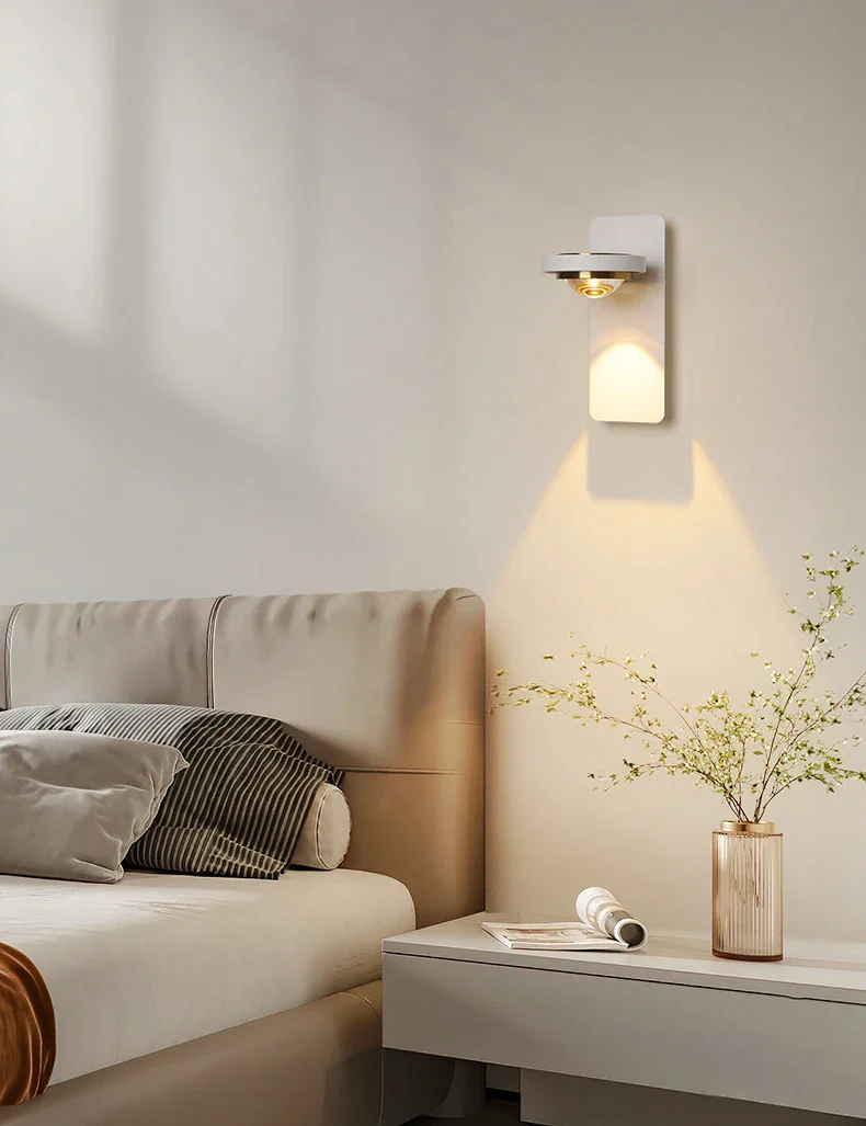 applique murale scandinave minimaliste rotative avec lumières led - Image 5