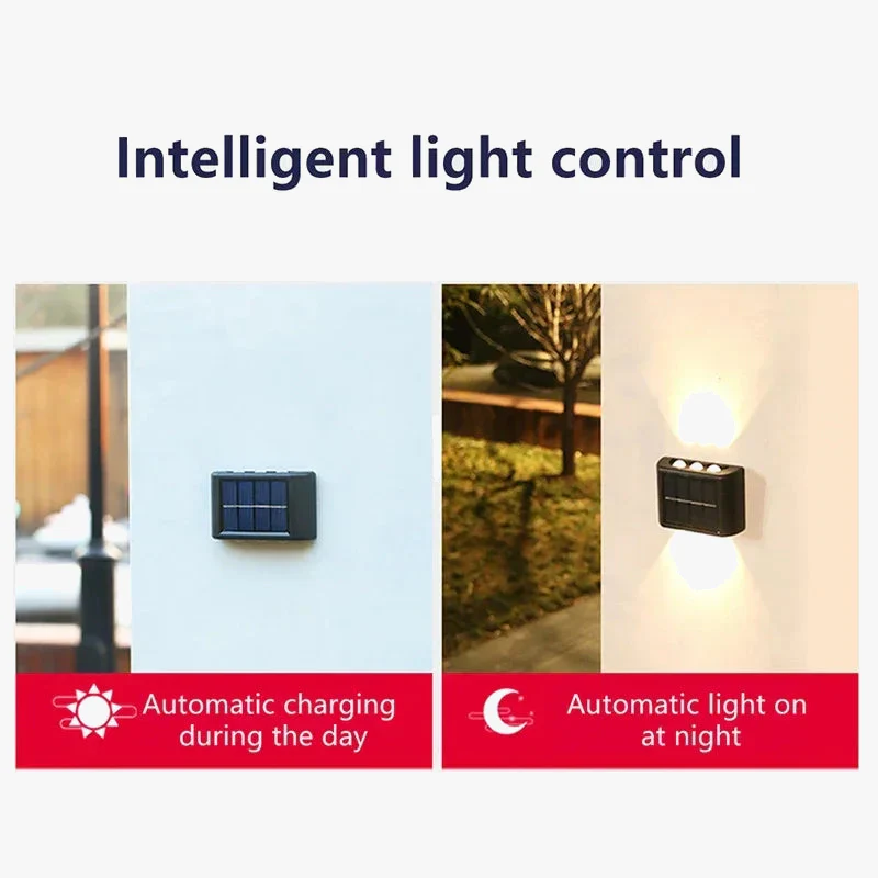 applique murale solaire à led éclairage extérieur étanche décoratif - Image 3