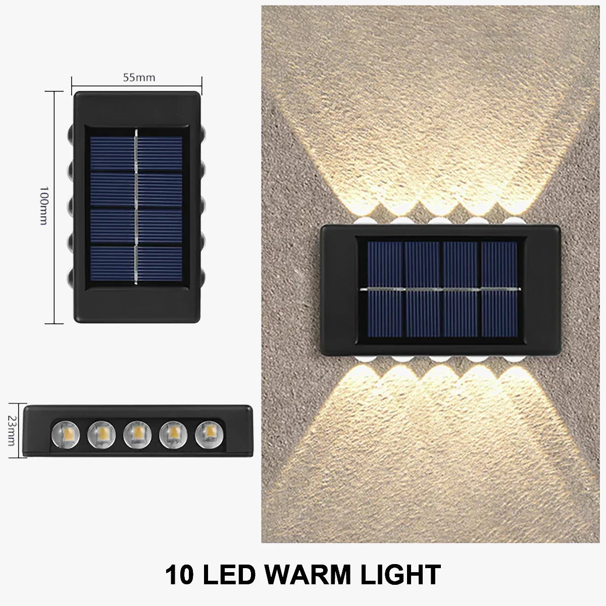 applique murale solaire à led éclairage extérieur étanche décoratif - Image 6
