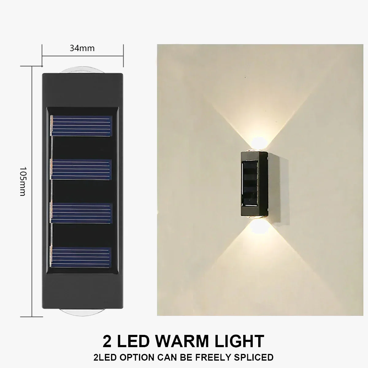 applique murale solaire à led éclairage extérieur étanche décoratif - Image 7