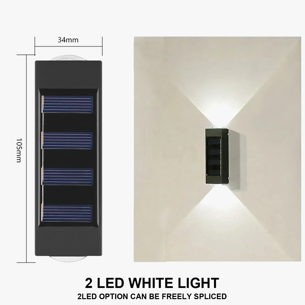 applique murale solaire à led éclairage extérieur étanche décoratif - Image 8