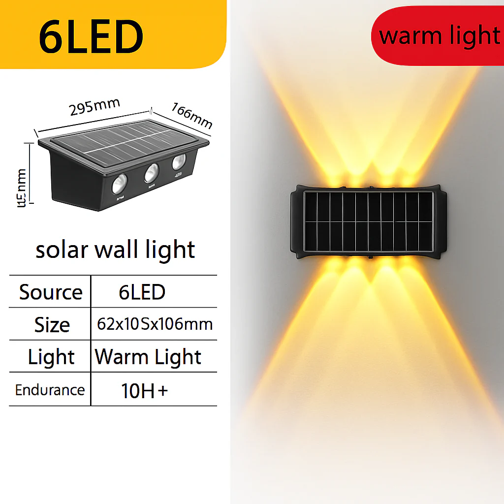 applique murale solaire extérieure led étanche pour jardin et balcon - Image 11