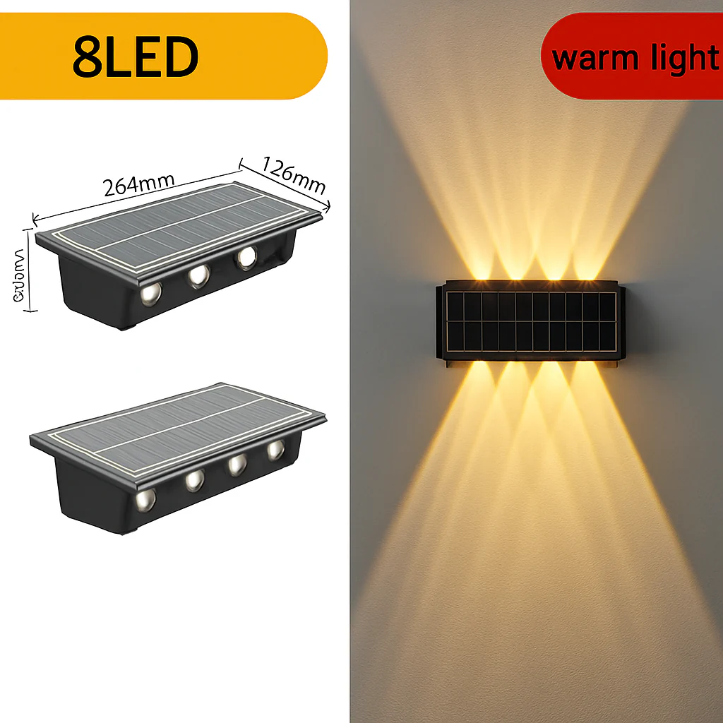 applique murale solaire extérieure led étanche pour jardin et balcon - Image 13