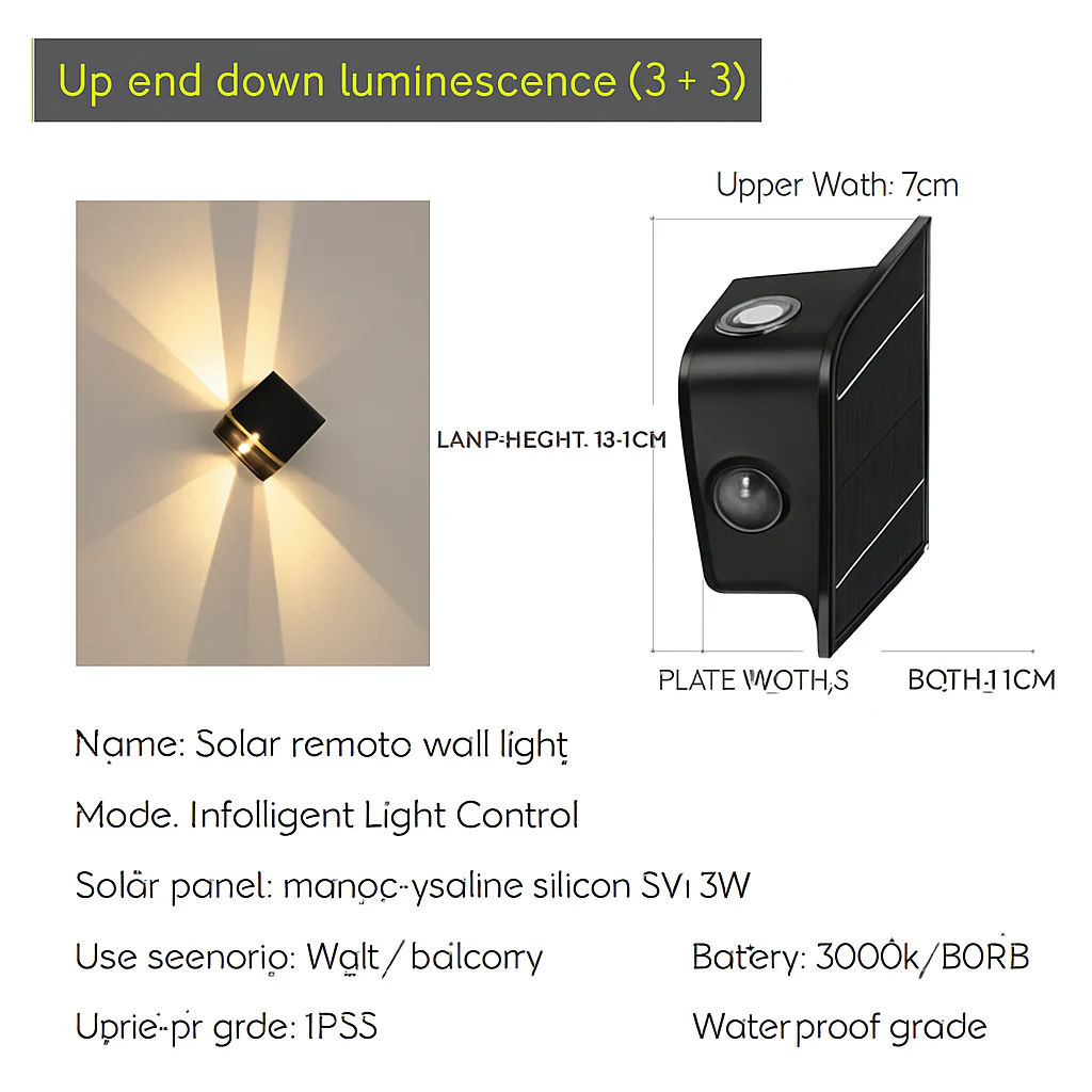 applique murale solaire led extérieure étanche pour jardin - Image 11