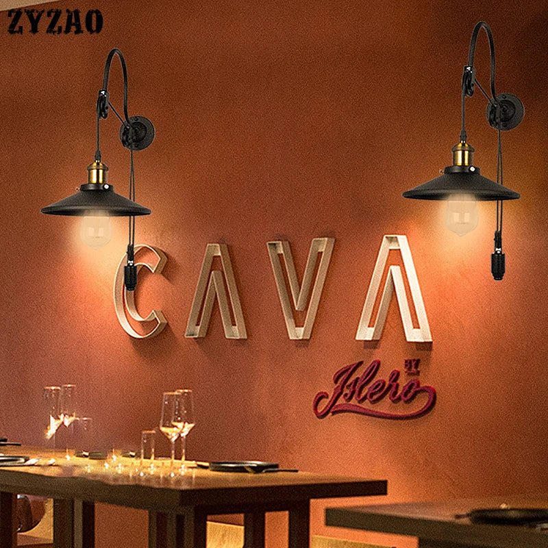 applique murale style industriel retro vintage en fer pour bar et café - Image 3