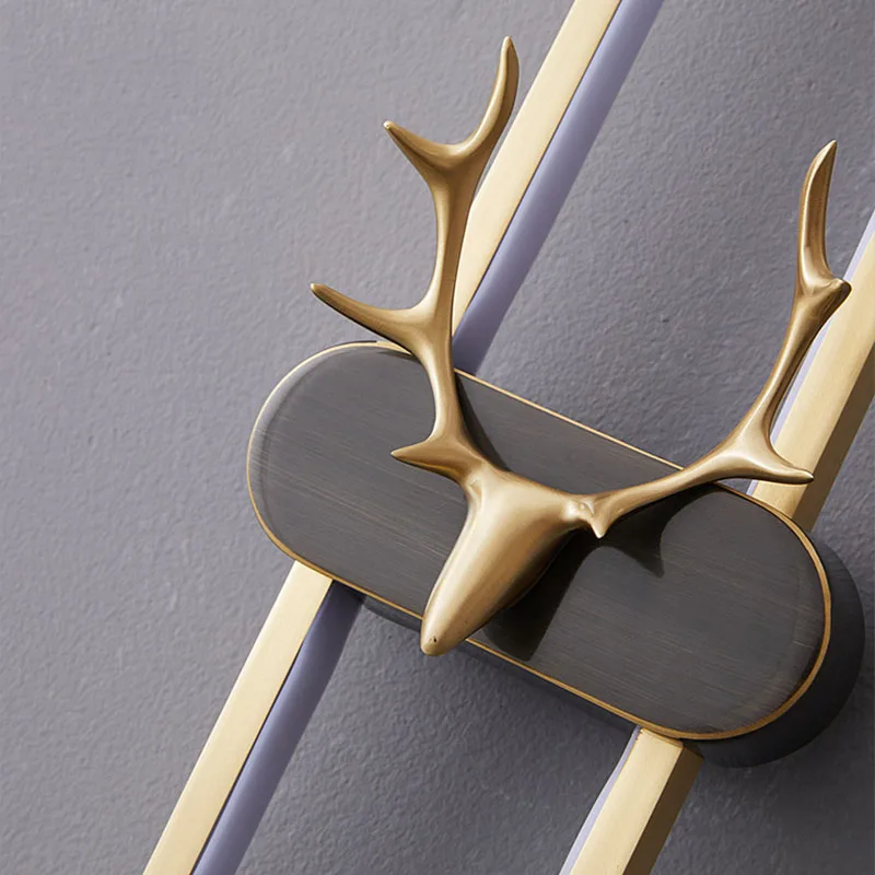 applique murale tête de cerf en cuivre réglable pour décoration intérieure - Image 5