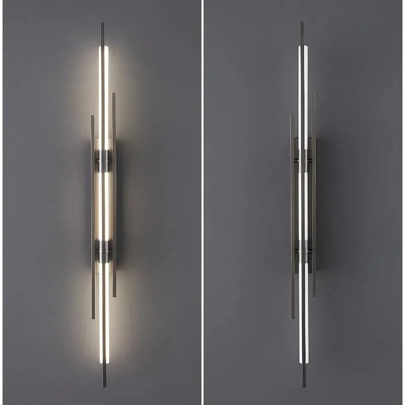 applique murale verticale à led en fer design élégant pour intérieur