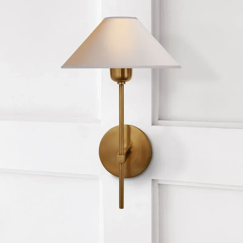 Applique tout en cuivre salle de bain couloir moderne couloir entrée salon lumière luxe tissu applique nordique