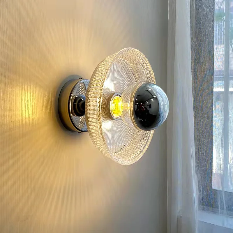 appliques murales modernes en verre pour décoration rétro élégante